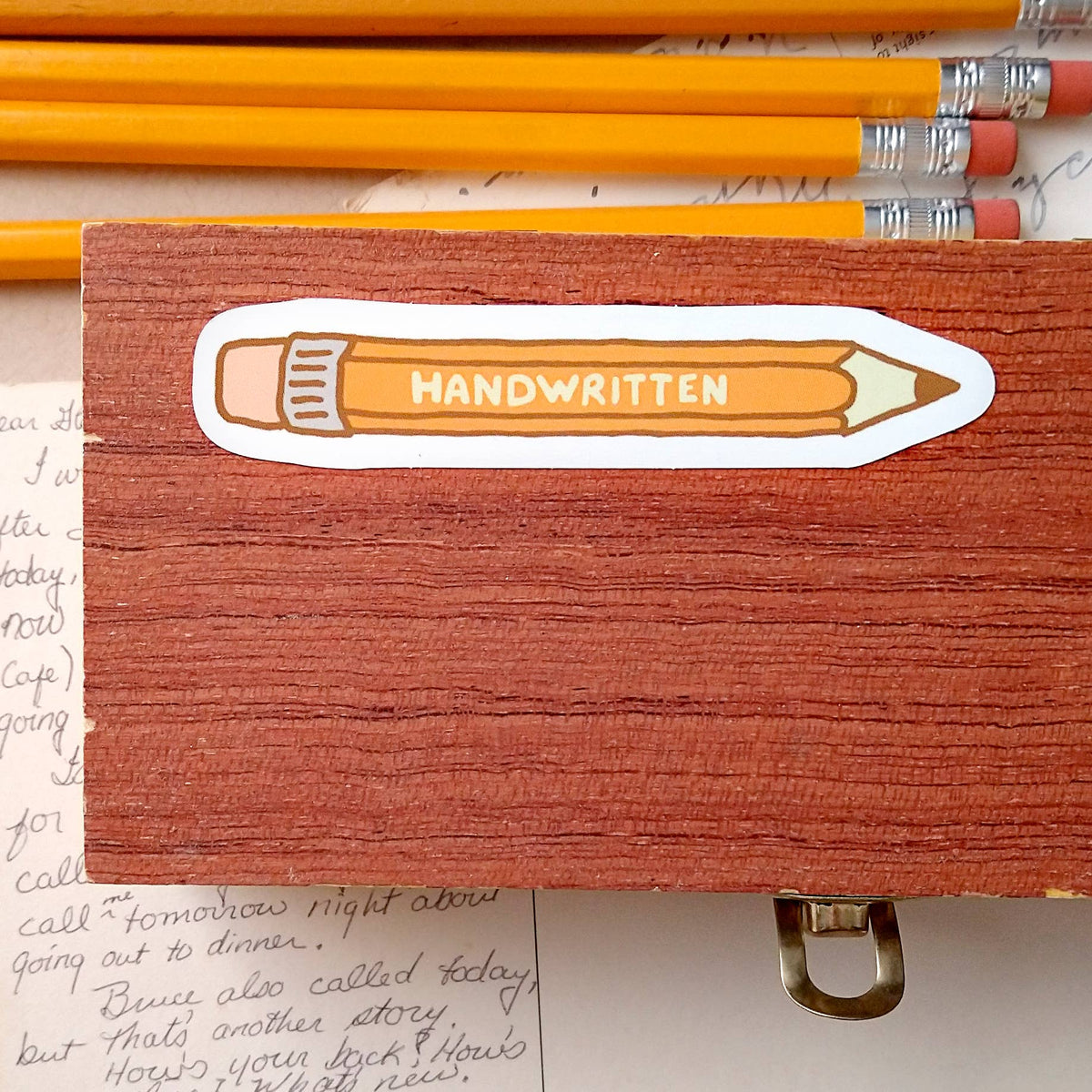 Handwritten Pencil Vinyl Sticker