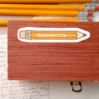 Handwritten Pencil Vinyl Sticker
