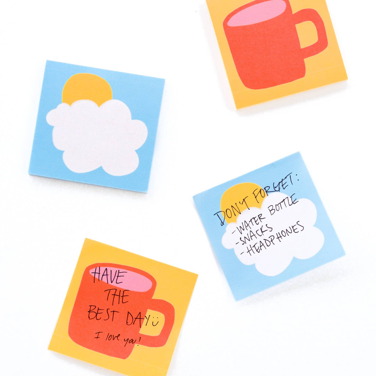 Partly cloudy sticky notes