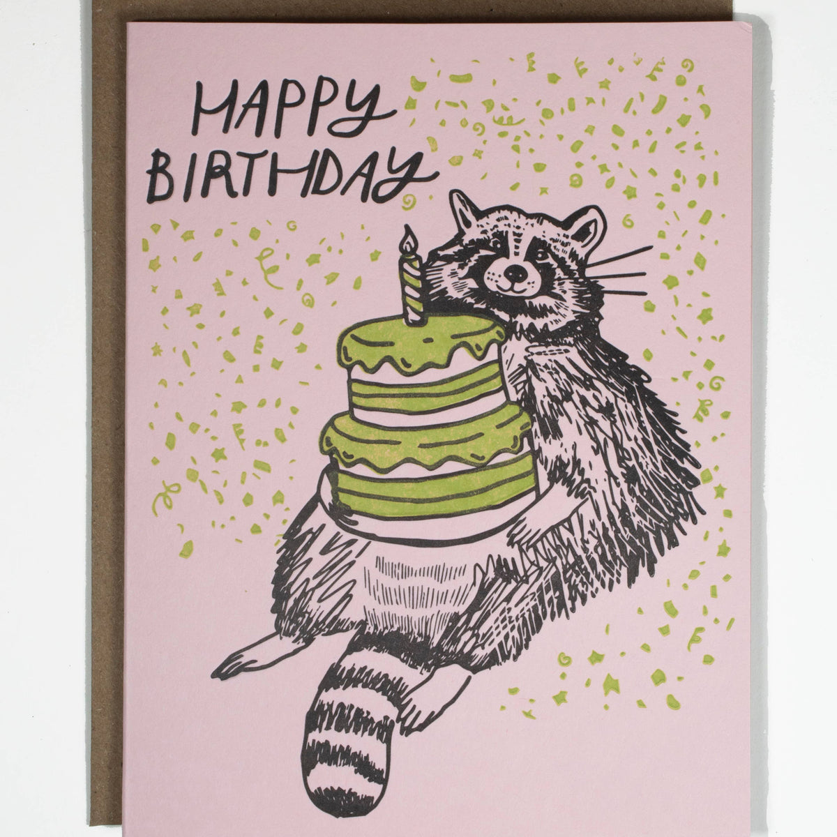 Birthday Raccoon Card