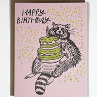 Birthday Raccoon Card