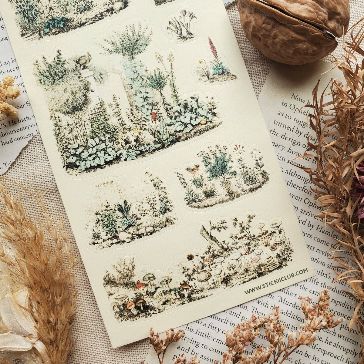 Botanical Garden Sketches Sticker Sheet