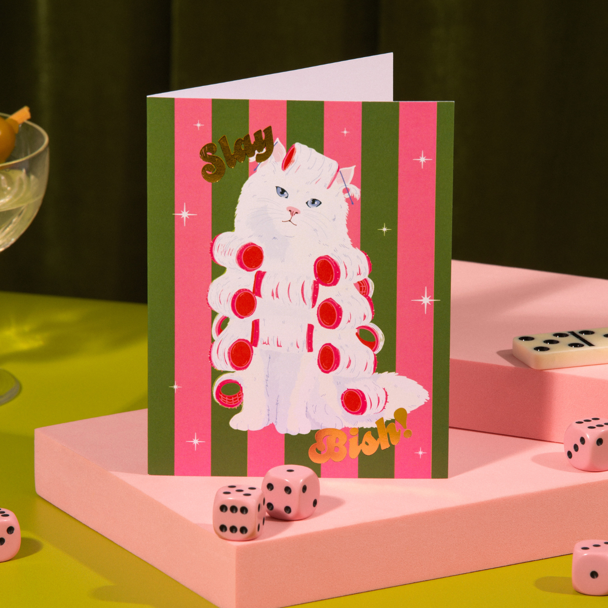 Slay Bish Kitty – Foil Friendship ✿ Encouragement Card