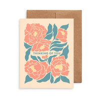 Peonies Thinking of You Card