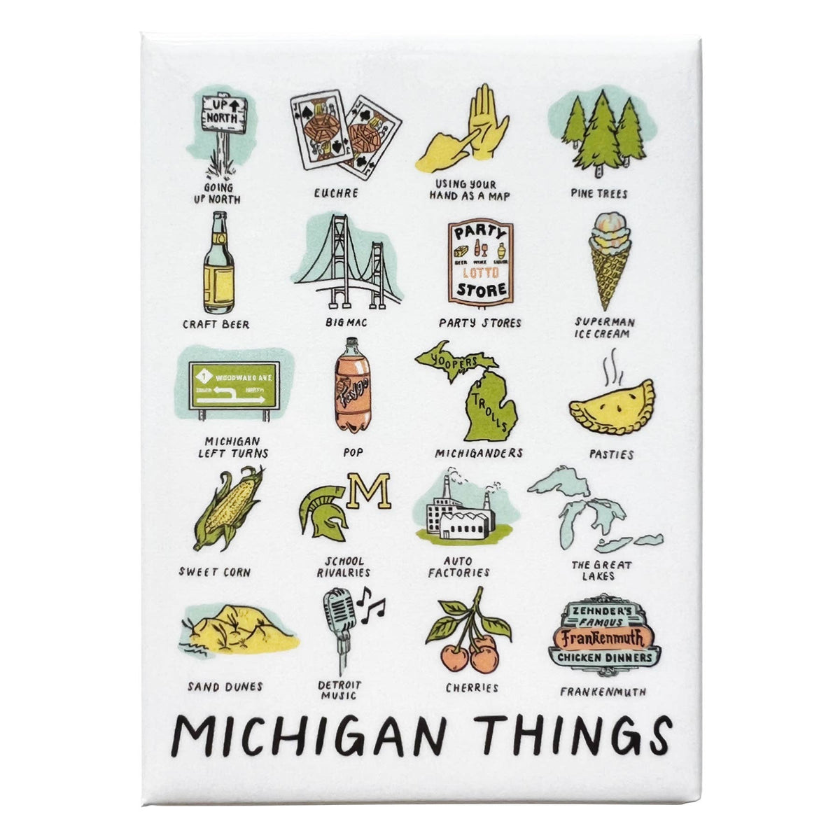 Michigan Things Rectangle Magnet