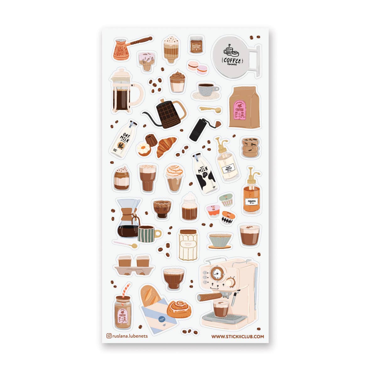 Cafe Vibes Sticker Sheet