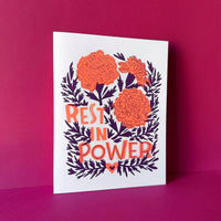 Rest in Power - Letterpress Grief Greeting Card