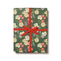 Festive Blooms holiday wrapping paper