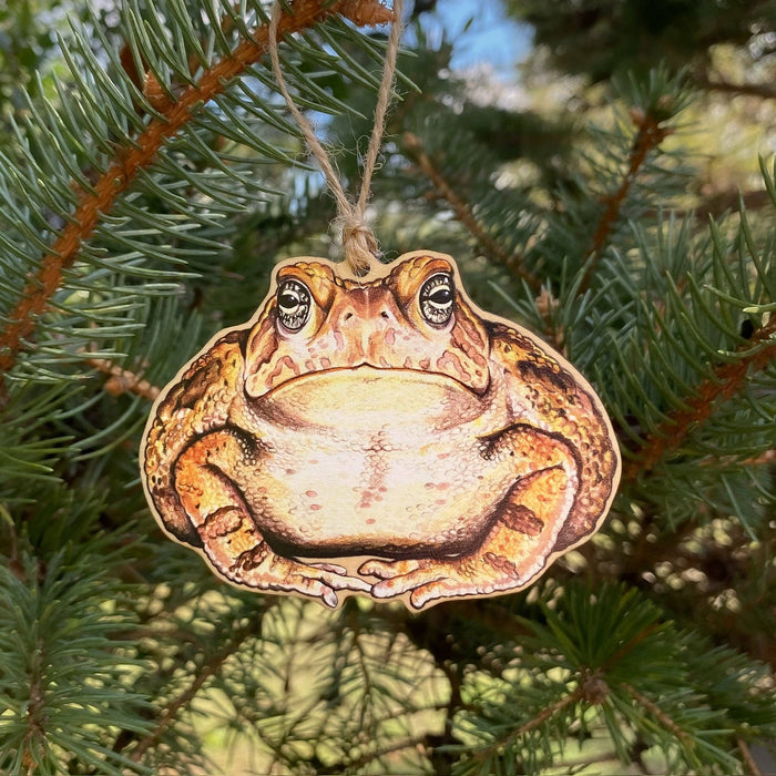 Fowler’s Toad Wood Print Christmas Ornament