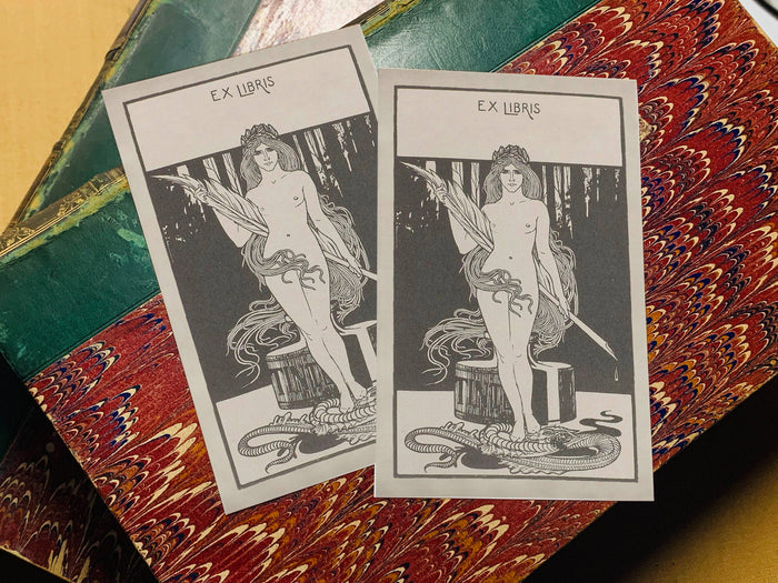 The Quill, Gummed Paper Ex-Libris Bookplates