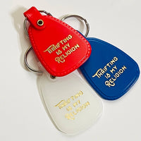Thrifting is my religion Saddle Keychain made in America