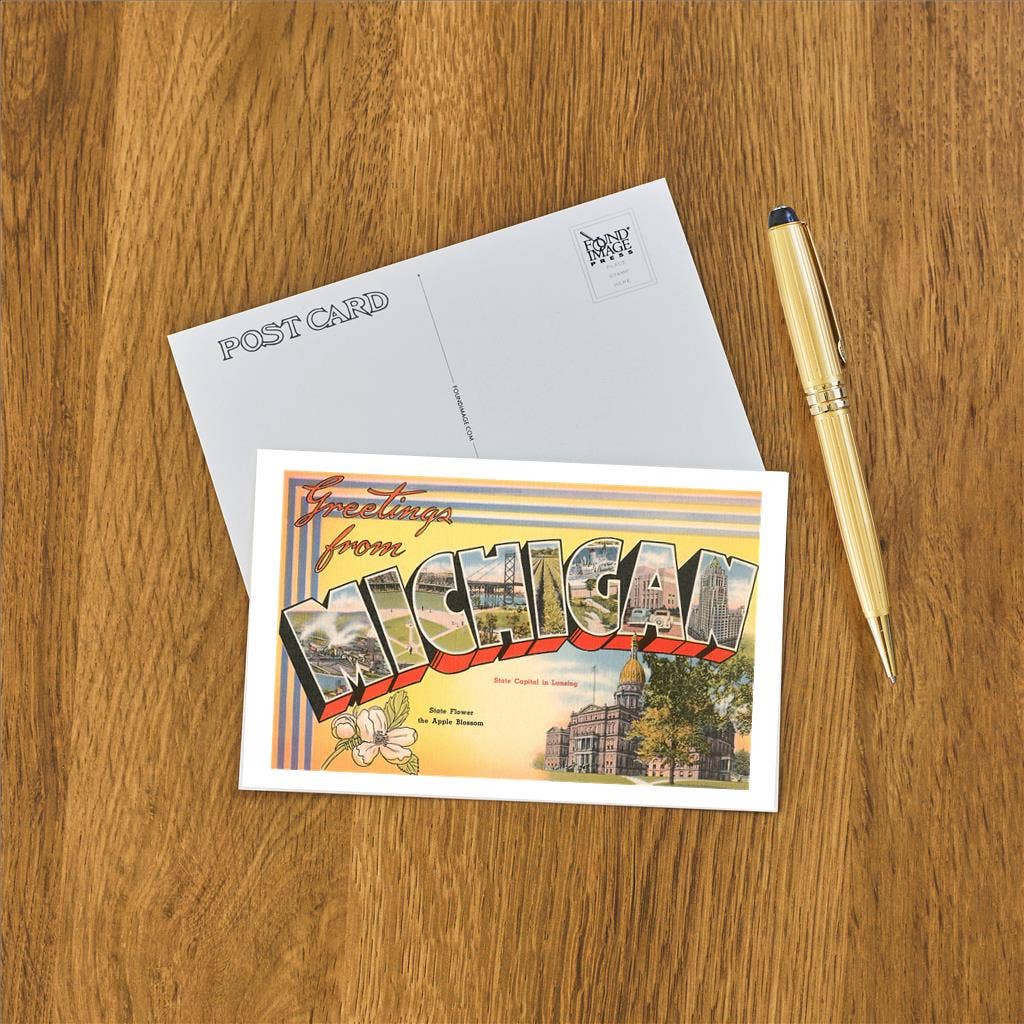 Postcard MI-535 Greetings from Michigan