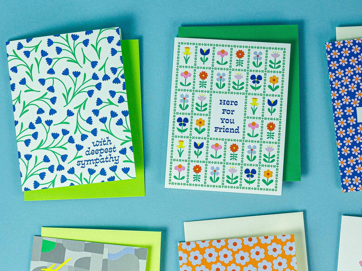 Flower Friends Forever • Here For You Encouragement Card