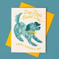 Dog Dads Count Too - Risograph Father's Day Card