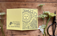 Birthday Solar Return Letterpress Sunshine Card