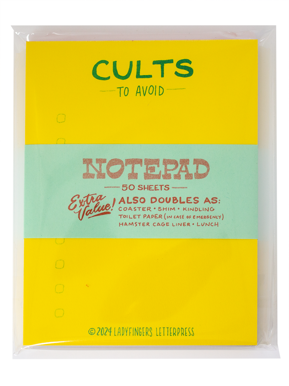 Cults to Avoid Risograph Notepad