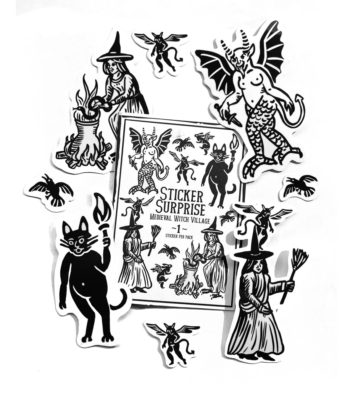Sticker Surprise - Medieval Witch Village