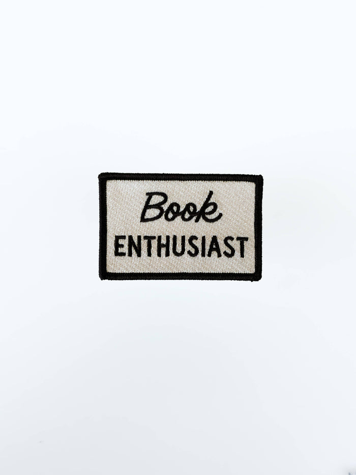 Book Enthusiast Vintage Style Embroidered Iron On Patch