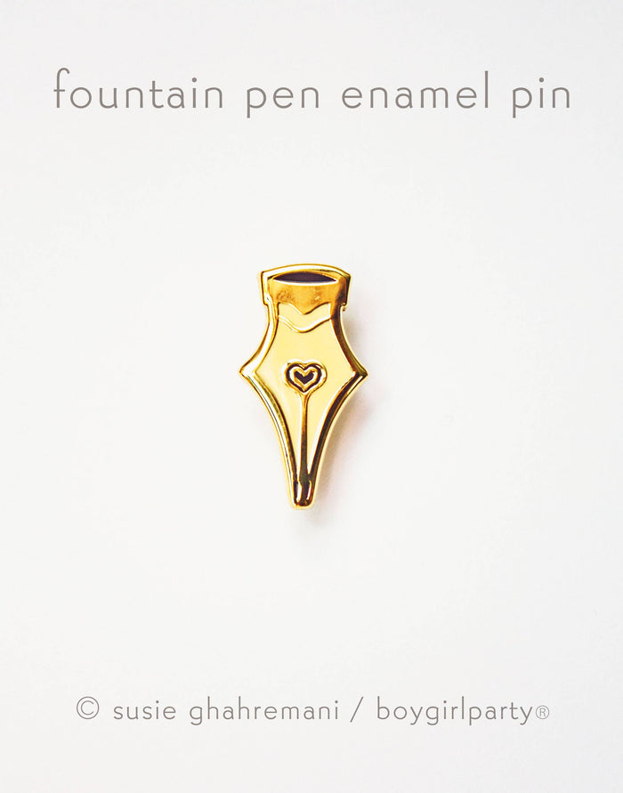 Fountain Pen Nib Enamel Pin — Writer Gift — Hard Enamel Pin