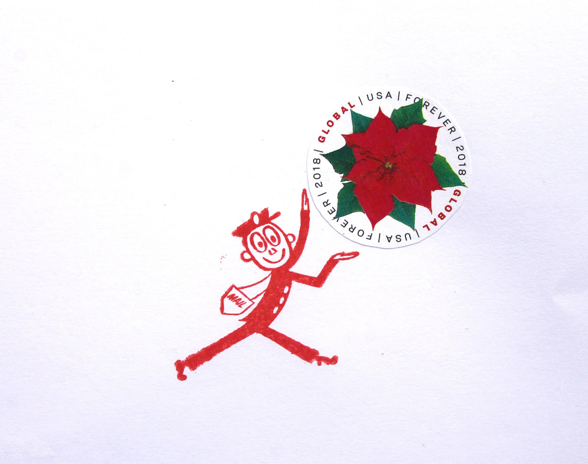 Mr Zip Carrying a stamp- Rubber stamp