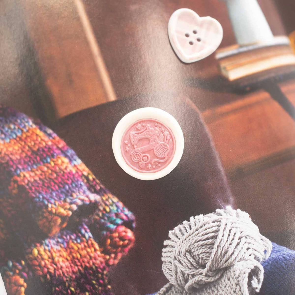 Sewing & Yarn wax seal stamp, wax seal kit or stamp head