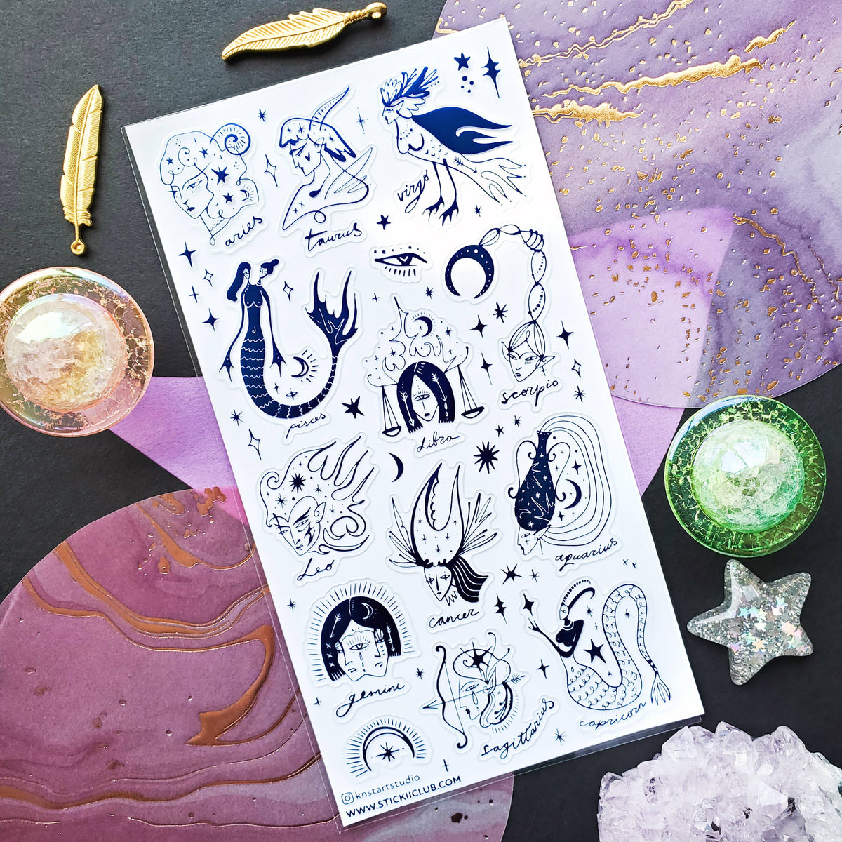 Mystical Zodiac Sticker Sheet