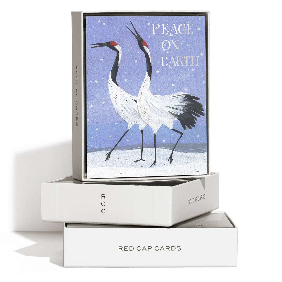 Snow Crane holiday greeting card
