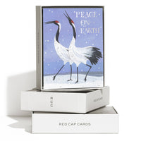 Snow Crane holiday greeting card