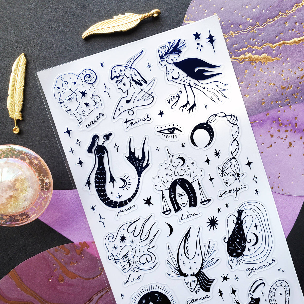 Mystical Zodiac Sticker Sheet