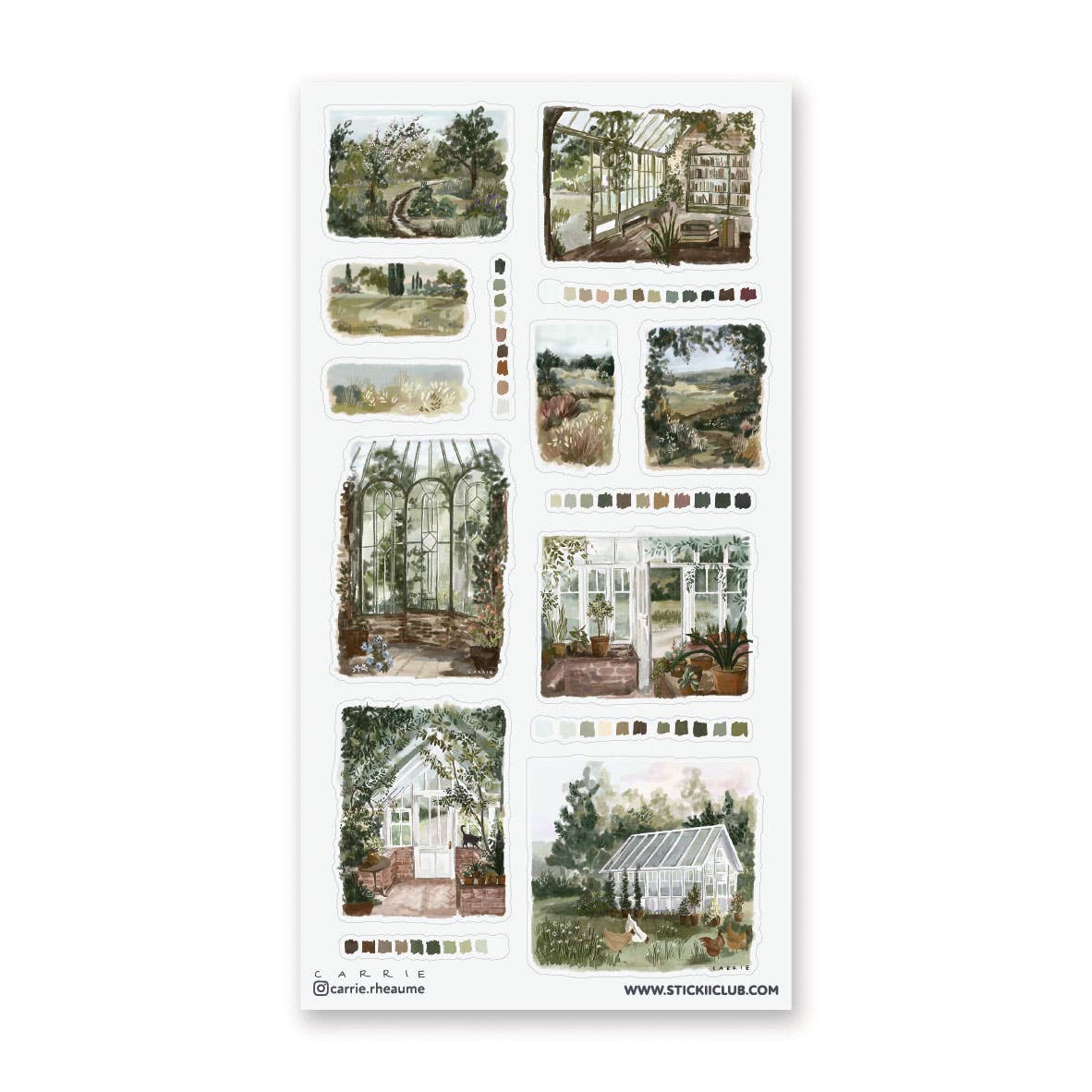 Sunlit Greenhouse Sticker Sheet