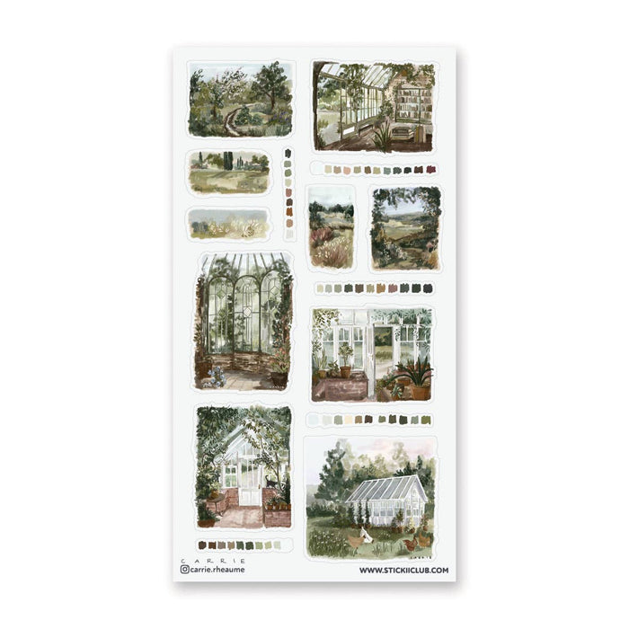 Sunlit Greenhouse Sticker Sheet