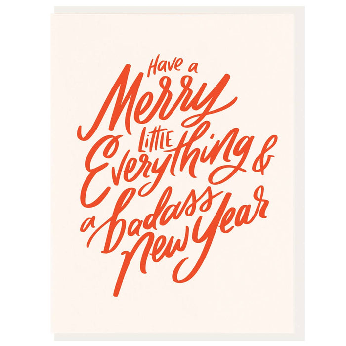 Merry Little Everything  - Letterpress Holiday Greeting Card