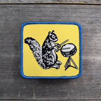 Ferdinand Drumming Squirrel Embroidered Patch