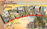 Postcard MI-535 Greetings from Michigan
