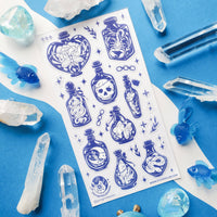 Dreamy Blue Bottles Sticker Sheet