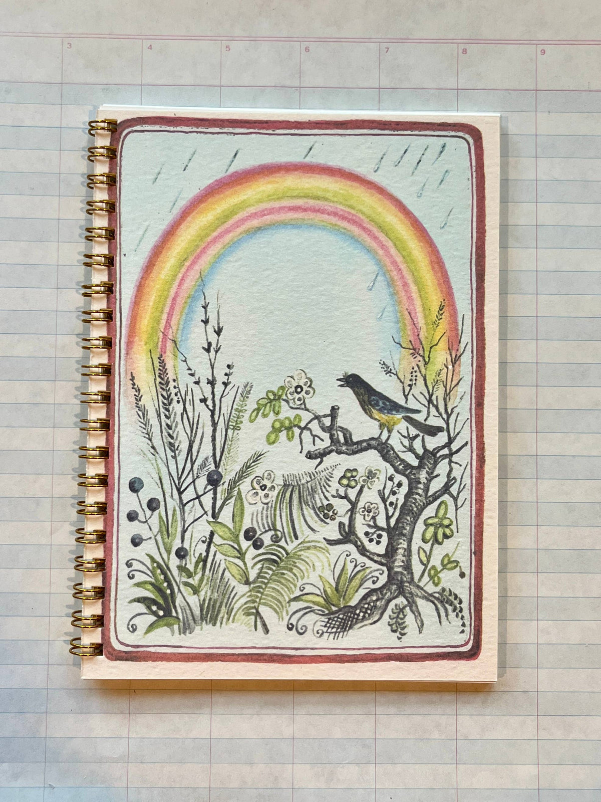 Folksy Forest Scene Notebooks