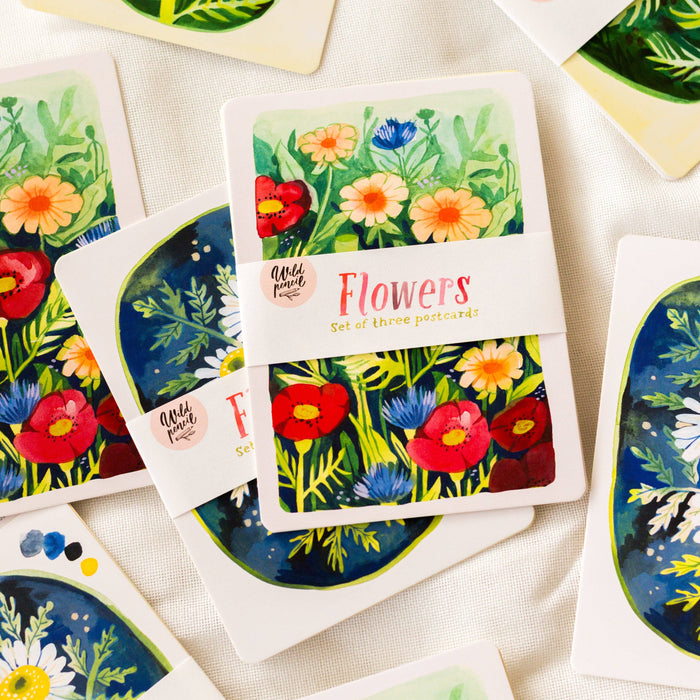 Postcard Set — Flowers