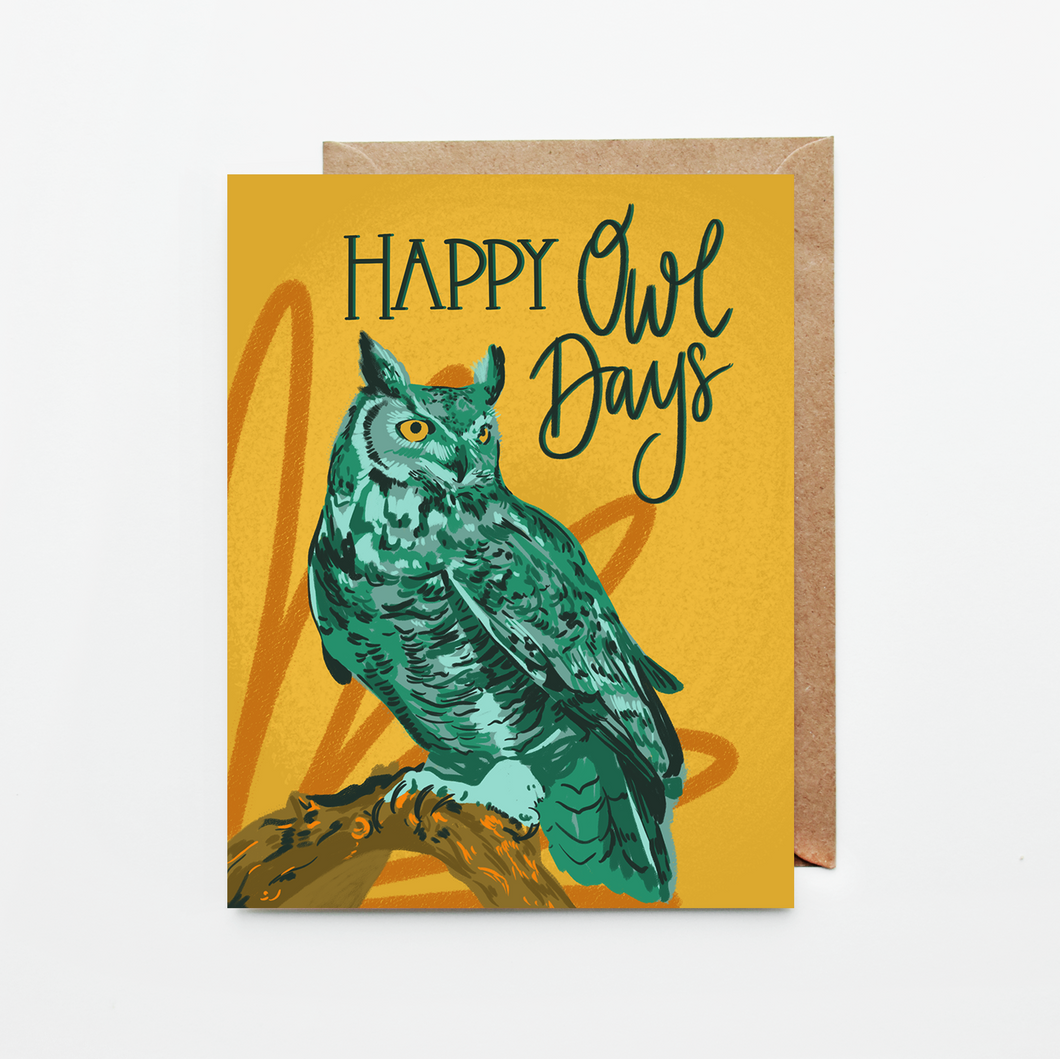 Happy Owl-Days Card
