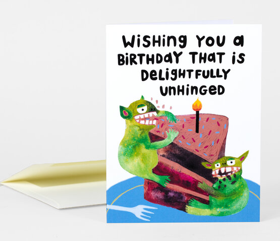 Delightfully Unhinged Birthday Card by One Lane Road