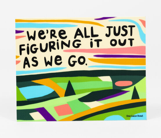 Figuring It Out Sticker by One Lane Road