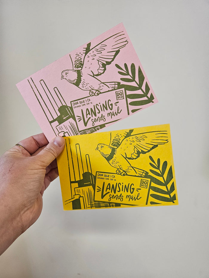 Lansing Sends Mail Postcard - 2025 Stationery Store Day Exclusive