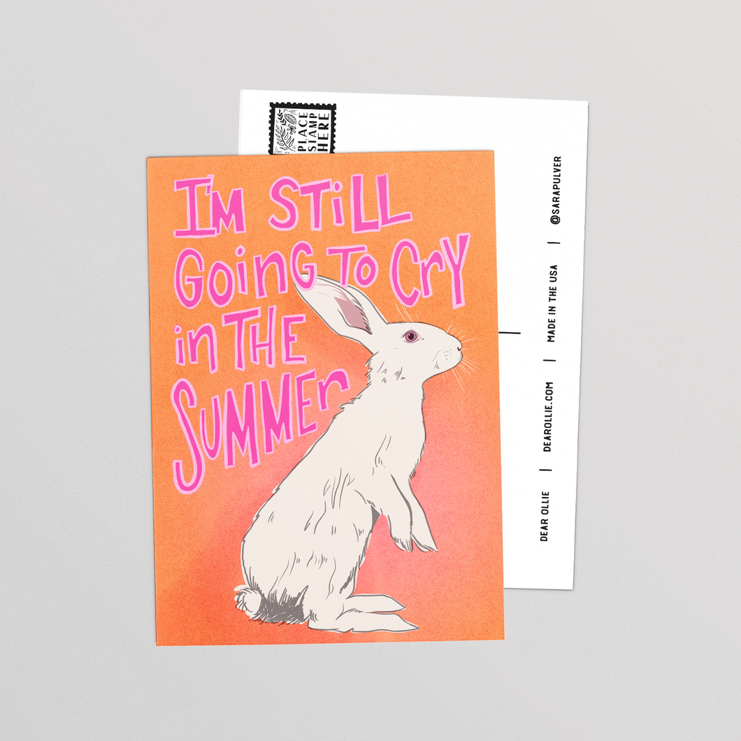 I'm Still Going to Cry in the Summer  -  Rabbit Postcard