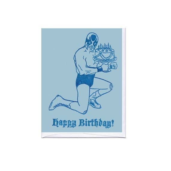 Luchador Birthday Greeting Card