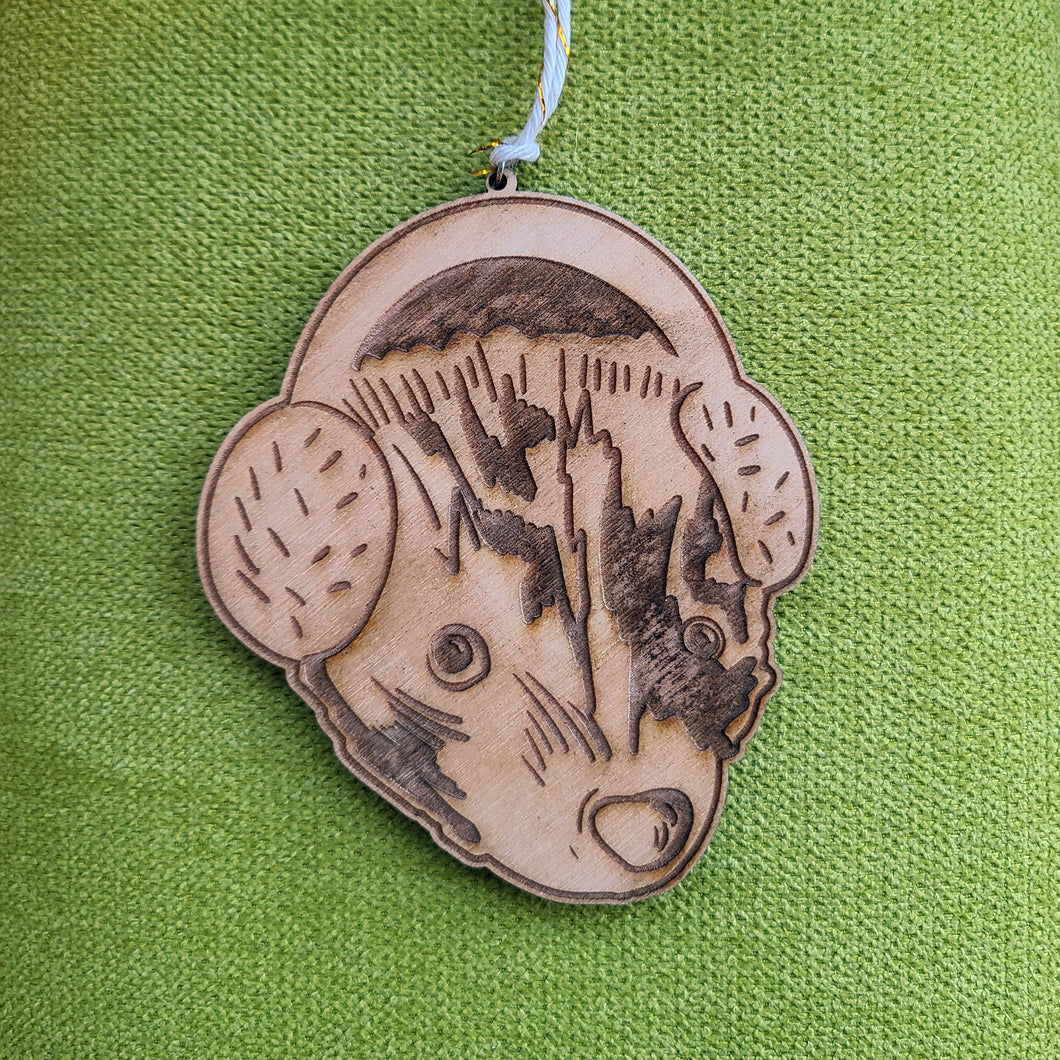 Laser Cut Winter Skunk Ornament