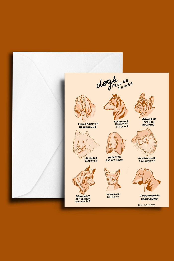 Dogs Feeling Things Card