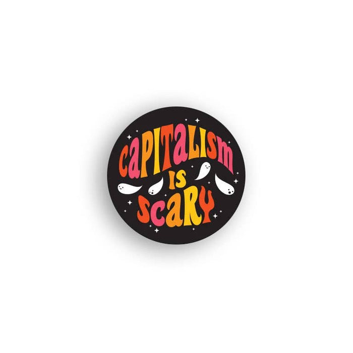 Capitalism Is Scary Mini Sticker