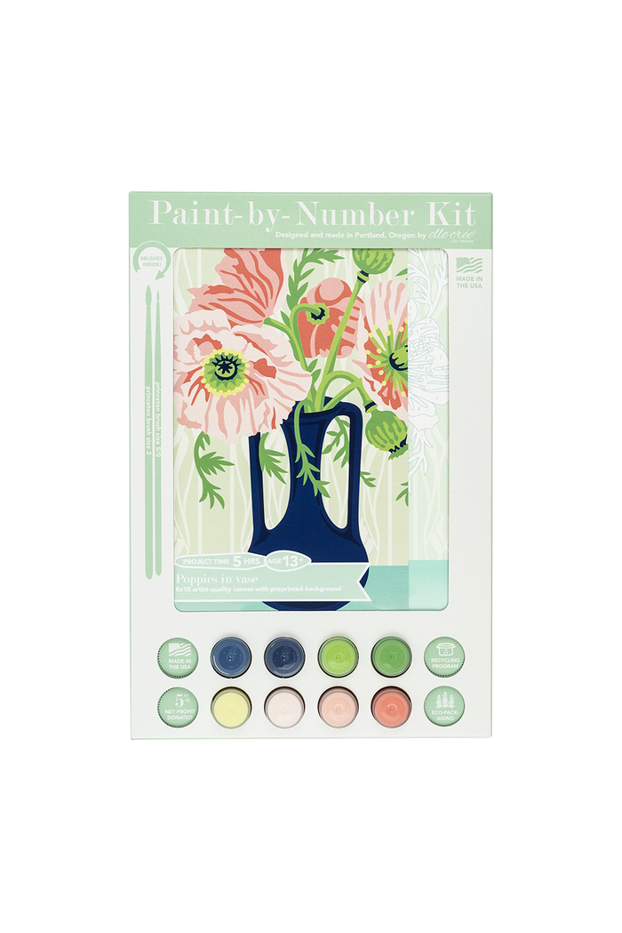 Poppies in Vase Paint-by-Number Kit