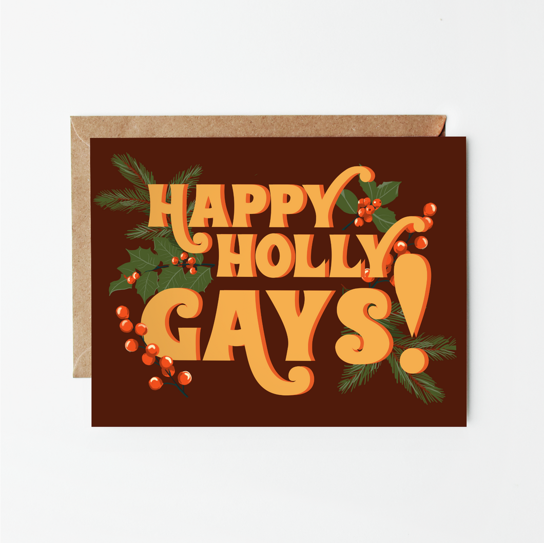 Happy Holly Gays Card