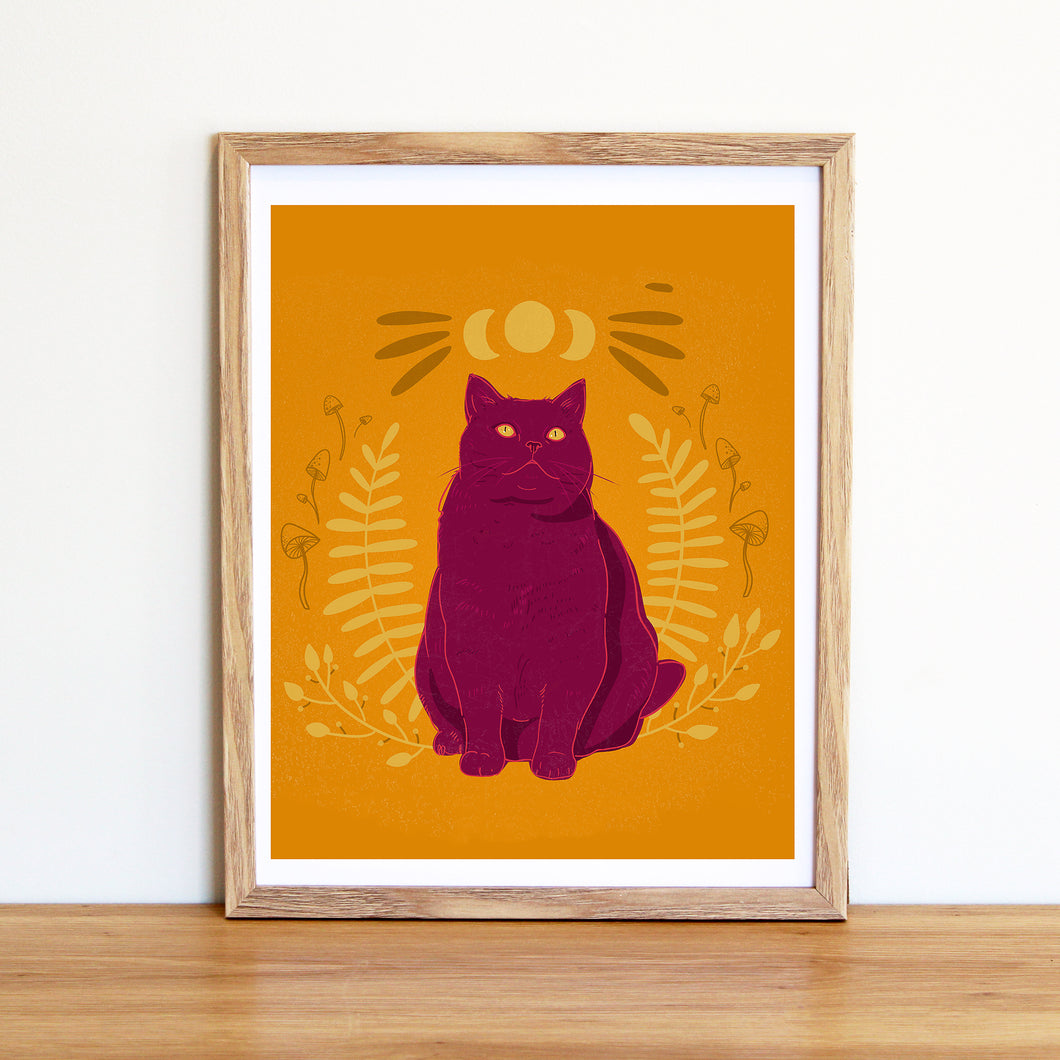 Magic Moon Kitty Print